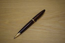 A Waterman Carene ballpoint pen in Marine Amber