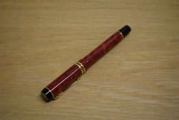 A Modern Parker Duofold Rollerball pen in Jasper Red