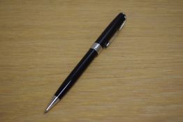 A Parker Sonnet propelling pencil in laque black with chrome trim