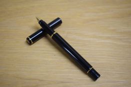 A Parker Rialto converter fill fountain pen in Laque Black