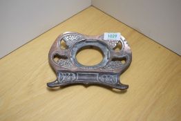 An Art Nouveau cast inkwell base Reg No 535764 circa 1910