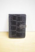 A Mulberry Black Conga leather organiser/ agenda, which includes a calculator/ measure 10.5x15cm