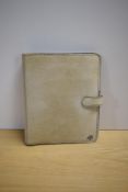 A boxed Mulberry Snake skin effect cream leather organiser/ agenda, 18x23cm