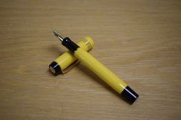 A boxed Limited Edition Parker Duofold cartridge/ converter fill fountain pen in Mandarin Yellow