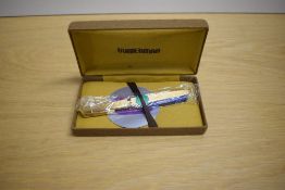 A boxed Waterman CF cartridge/ converter fill fountain pen in gold plate
