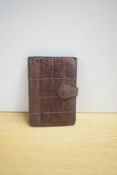 A Mulberry Crocodile skin effect leather organiser/ agenda, 10.5x15cm