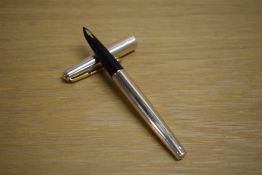 A Parker 61 Insignia converter fill fountain pen in gold plate