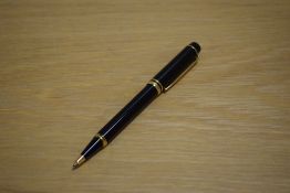 A Waterman Le Mans 100 Opera ballpoint pen in black with gold trim