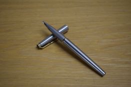 A Parker 50 Falcon Flighter cartridge converter fill fountain pen with gold trim