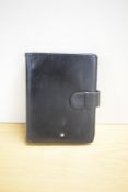 A Montblanc A6 organiser in black leather 15x19.5cm