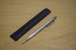 A Yard O Led hallmarked silver propelling pencil with engine turned design
