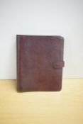 A Mulberry red leather planner 19x23cm