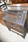 A late 19th or early 20th Century Jacobean style bureau
