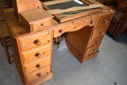 A modern natural pine dressing table