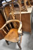 A traditional Windsor style armchair