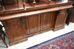 A Victorian mahogany reverse breakfront sideboard , width approx. 183cm