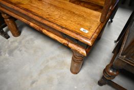 A Shesham style coffee table, approx. 85 x 62cm