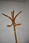 A traditional beech bentwood hat stand