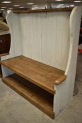 A painted bench with underseat storage , width approx. 158cm