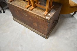 A stripped blanket box, approx. dimensions 95 x 53 x 48cm