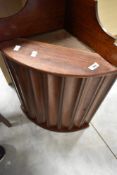 A 19th Century mahogany corner cupboard of small proportions