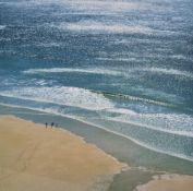 After Peter John Fellows (British contemporary) colour photographic print 'Walk on the Beach' signed