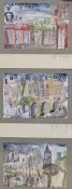 Jessica Owen (Northern-Scapes) (British contemporary) a triptych of limited edition colour prints