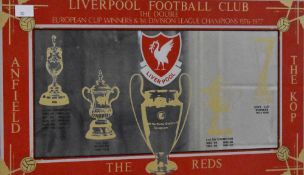 Artist unknown, mirror picture celebrating Liverpool Fc's European Cup & 1st Division winning