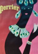 After Bernard Villemot (French 1911-1989) colour Perrier Femme Noire advertising poster, marked