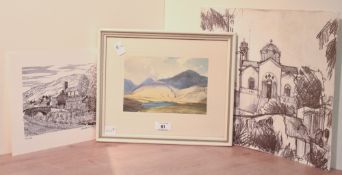 An original pencil drawing, thought to be the hand of Jason Bratby (son of John Bratby)