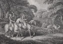 After William Samuel Howitt (British c.1765-1822) a series of four engravings 'Stag Hunting Parts