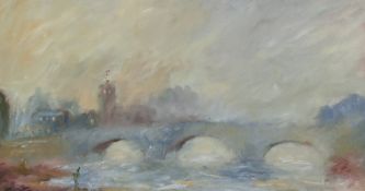 Local interest* after Ian Dunn (British b1963)colour print, 'Evening Netherfield Bridge' signed