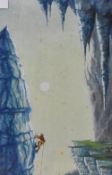 Artist unknown, late 20th century watercolour alpine scene, initialled and dated lower left,