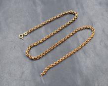 A 9ct gold belcher neck chain, 38.5cm, 6.3g