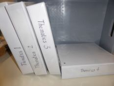 THEMATICS, SUBSTANTIAL THEMATICS COLLECTION IN 4 VOLUMES, VARIOUS TOPICS 4 large binders with