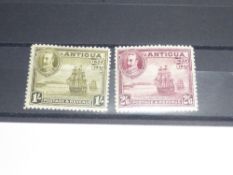 ANTIGUA 1932 TERCENTARY ISSUE, 1 and 2/6 SHILLING VALUES BOTH MOUNTED MINT Couple of the higher