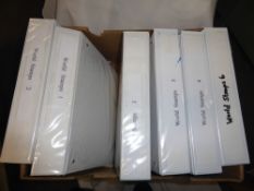 WORLDWIDE STAMP COLLECTION IN 6 LARGE VOLUMES + ODD EXTRAS 7 large arch files with world