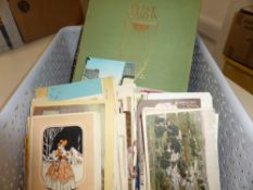 POSTCARDS COLLECTION OF VINTAGE POSTCARDS MIXED TOPICS IN ALBUM & LOOSE Collection of approx 200