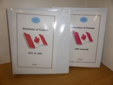 CANADA 1850's-2000 LARGE MINT AND USED COLLECTION ON SRE LEAVES IN PAIR OF BINDERS Two arch lever
