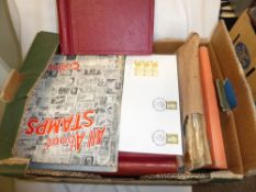 WORLDWIDE STAMP COLLECTIONS INCLUDING USA COVERS - ALL ERAS Old fruit box with various world