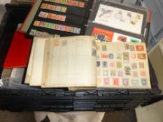 WORLDWIDE - LARGE TUB OF VARIOUS STAMP COLLECTIONS INCLUDING BOOKLETS Hefty tub full of various