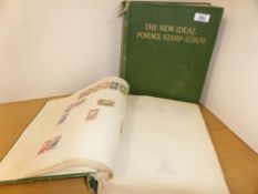 WORLD VINTAGE COLLETION IN PAIR OF 1930's IDEAL ALBUMS 3,000+ STAMPS Pair of Ideal albums (some wear