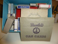 CIGARETTE CARDS OLD BOX FILE WITH MANY COMPLETE SETS IN ALBUMS OR PACKETS Old Box File with ranges