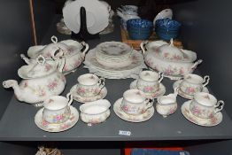 A Royal Albert Colleen pattern bone China tea service, beautifully decorated with foliage on a white