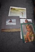 Three large 1960s Firelli calendars, sold together with an Avon calendar.