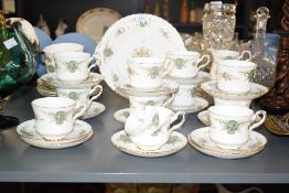 A Royal Stafford True Love pattern Bone China part tea service, to include cups, saucers, cream