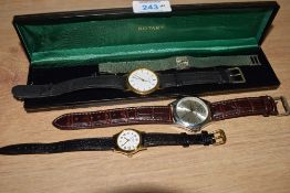 Five assorted wrist watches including Rotary, Seiko, Lorus etc