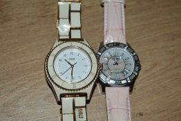 A Rotary wristwatch, the mother-of-pearl dial having baton and Arabic numerals, date aperture with