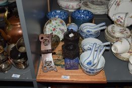 A collection of Chinese ceramics, to include soup bowls, saucers, ect