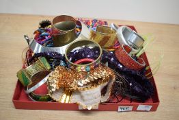 A large collection of costume jewellery, including bangles, beaded necklaces and statement pieces